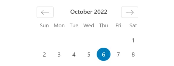 Date Time Picker Control