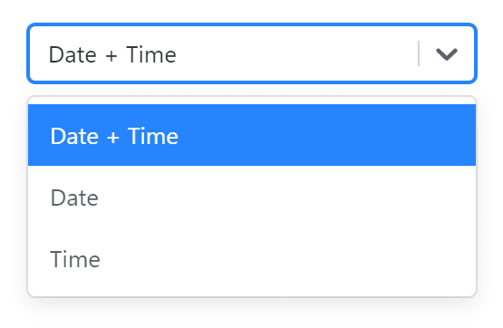 Date time picker variants preview